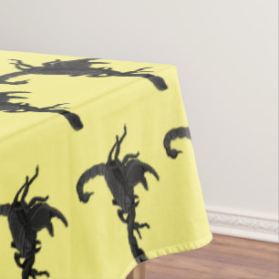 Black hungry scorpion cartoon illustration tablecloth