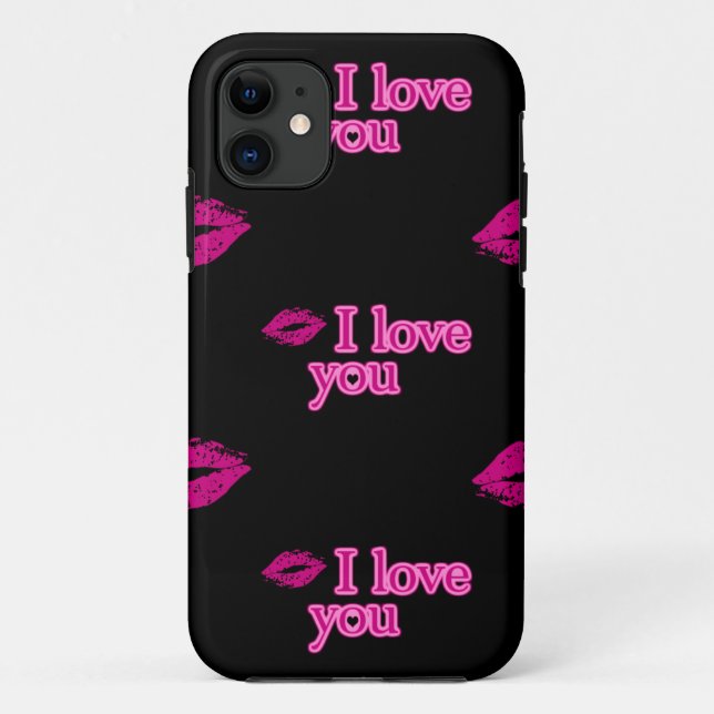 black i love you Case-Mate iPhone case (Back)