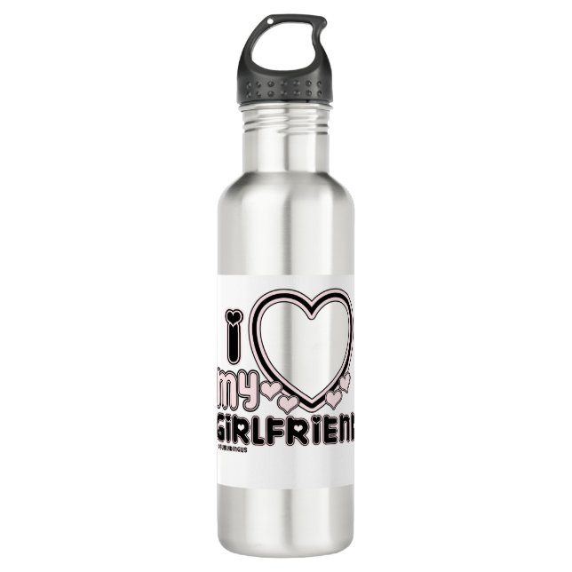 black i luv 1 710 ml water bottle (Front)