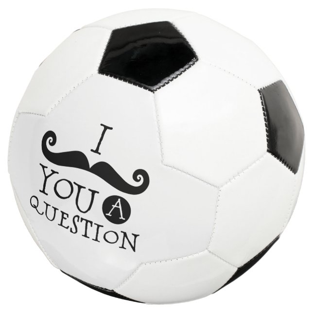 Black I moustache you a question Football (Three Quarter)