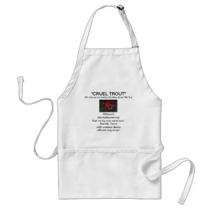 "Black Ibis Wet Fly-Cruel Trout" Apron