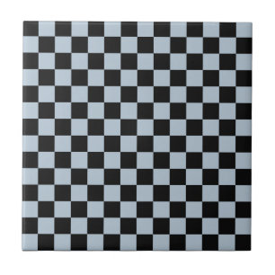 Black ice checkered pattern tile