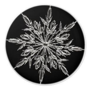 Black Ice Crystal Ceramic Knob