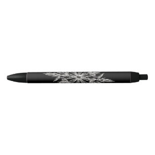 Black Ice Crystal Ink Pen