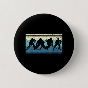 Black Ice Hockey 6 Cm Round Badge