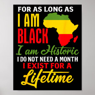 Black identity historic pride message poster