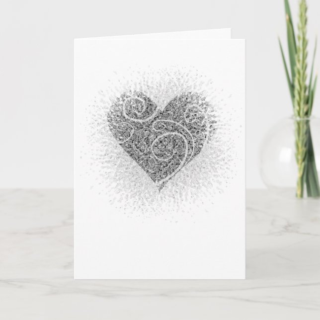 Black in heart holiday card (Front)