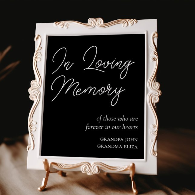 Black In Loving Memory Wedding Memorial Sign (Creator Uploaded)