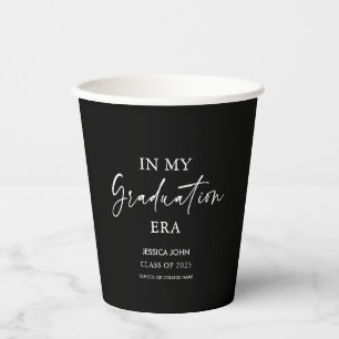 Black In my graduation era funny Graduation  Paper Cups