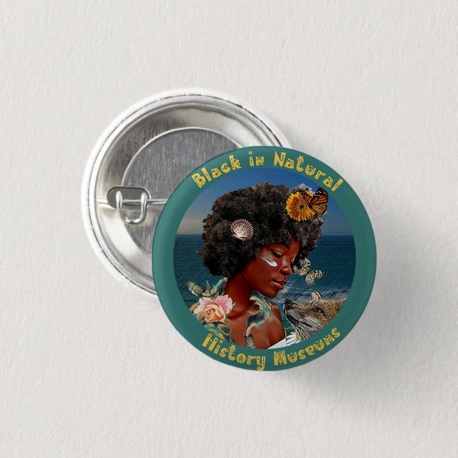 Black in Natural History Museums Button (Front & Back)
