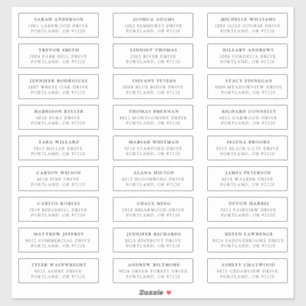 Black Individual Guest Address Labels