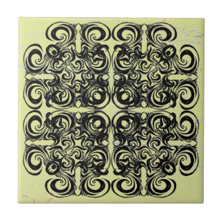 Black Infinity Pattern Retro Tiles