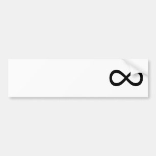 Black Infinity Symbol Bumper Sticker