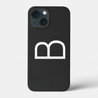 Black Initial Letter Monogram Modern