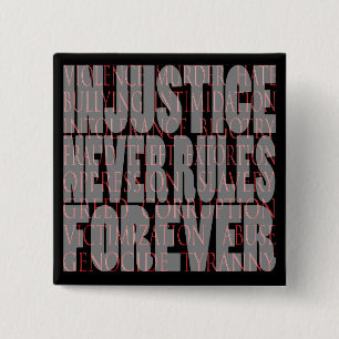 black injustice never rules square button
