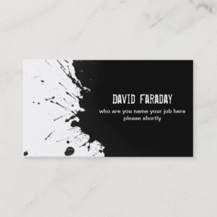 black ink business card