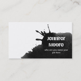 black ink business card