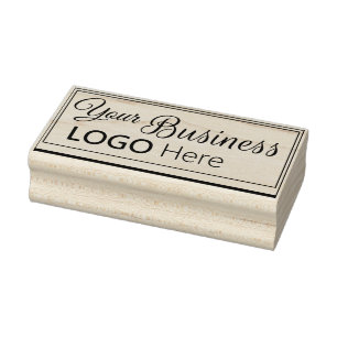 Black Ink Business Logo Rubber Stamp
