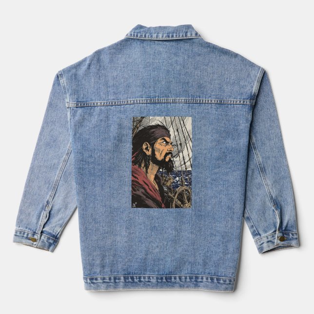 Black Ink Corsair Denim Jacket (Back)