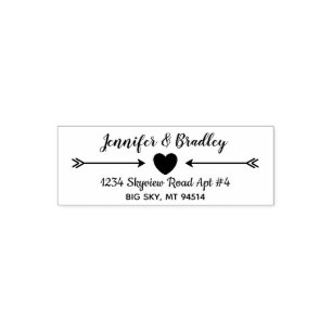 Black Ink Custom Name Return Address Self-inking Stamp