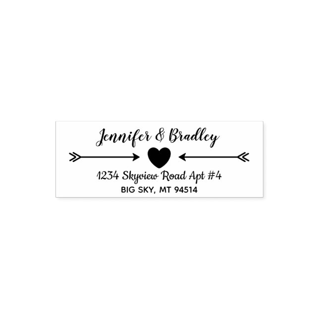 Black Ink Custom Name Return Address Self-inking Stamp (Design)