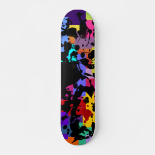 BLACK INK geo coloured Skateboard