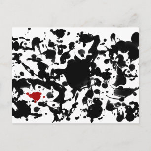 BLACK INK   make your own background Postcard