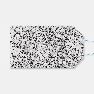 Black ink stain splatter custom gift tags