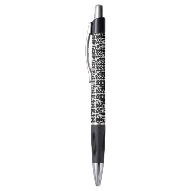 Black Ink Stroke Tree Pattern (Top (Vertical))