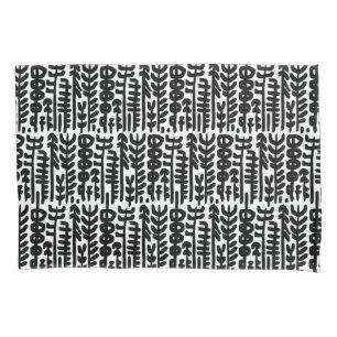 Black Ink Stroke Tree Pattern Pillowcase