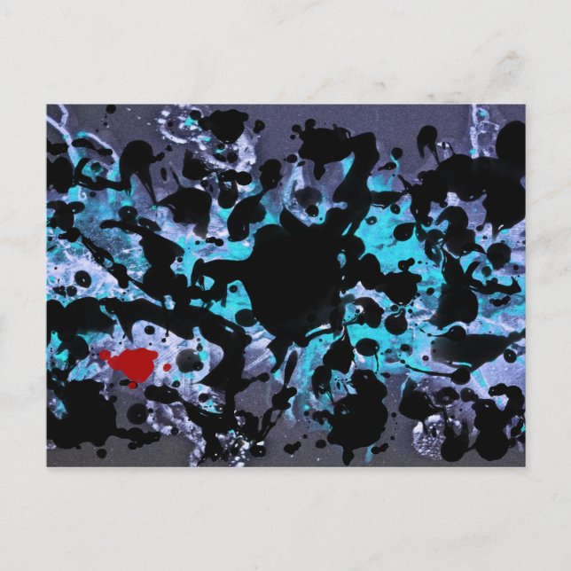 BLACK INK | yellow splatter Postcard (Front)