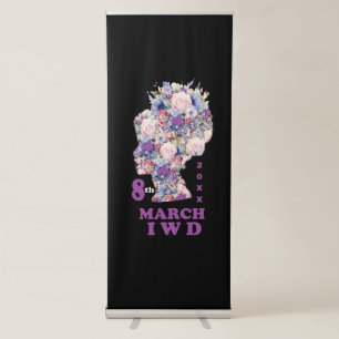 Black international women's day 2025  retractable banner