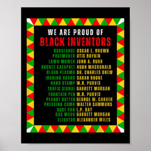 Black Inventors Proud Black History Month Roots Fu Poster