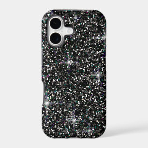 Black iridescent glitter