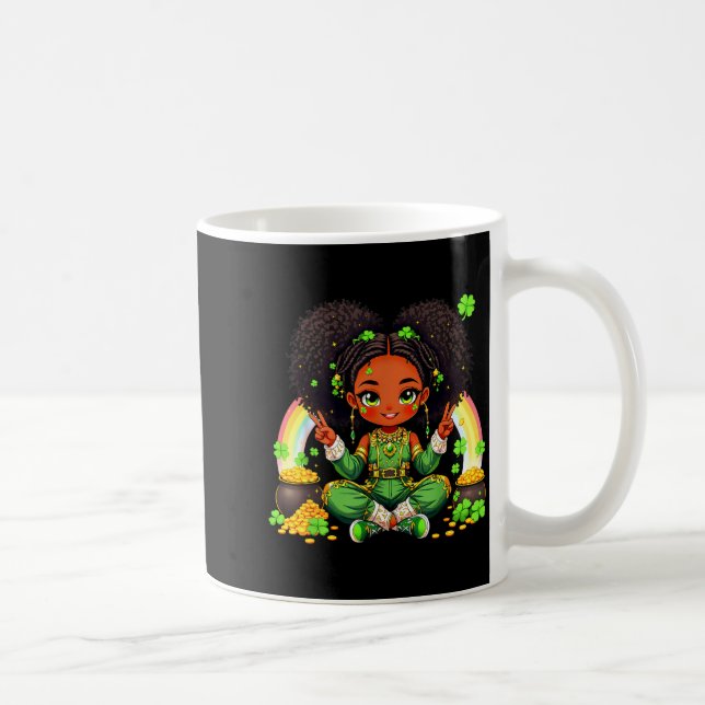 Black Irish Afro Black Girl African American St Pa Coffee Mug (Right)