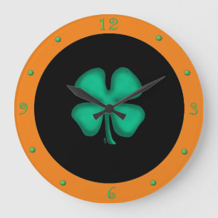 Black Irish Circle wall clock
