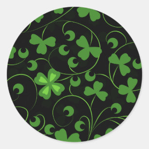Black Irish Classic Round Sticker