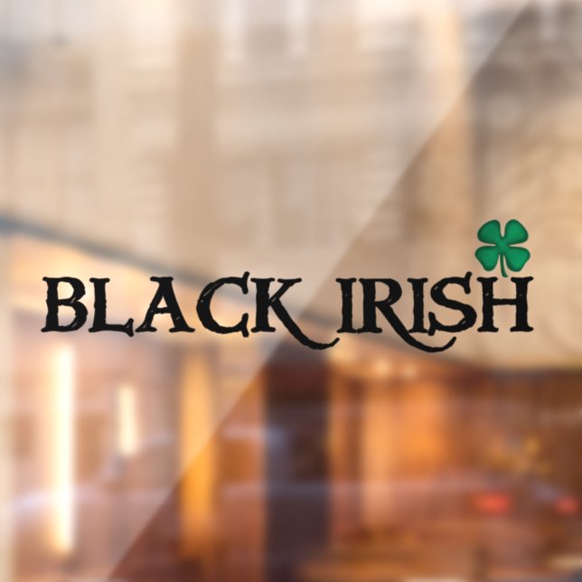Black Irish clover see-thru window cling back stik (Sheet 2)