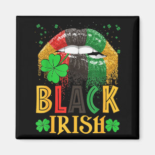 Black Irish Dripng Lips African American St Patric Magnet