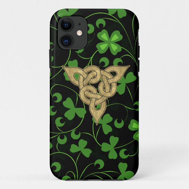 Black Irish Knotwork Case-Mate iPhone Case (Back)