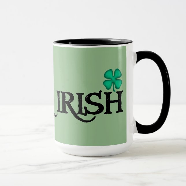 Black Irish large green combo mug (Right)