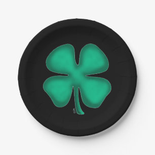 Black Irish paper plates