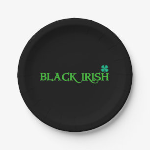 Black Irish paper plates