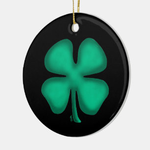 Black Irish round ceramic ornament