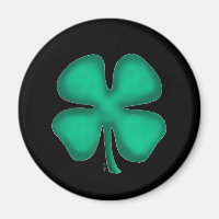 Black Irish round magnet