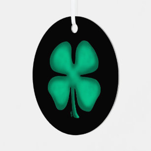 Black Irish round metal ornament