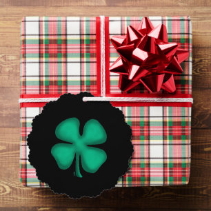 Black Irish scalloped paper ornament