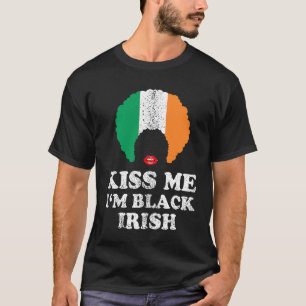 Black Irish Shamrock Lucky St Patricks Day Women T-Shirt