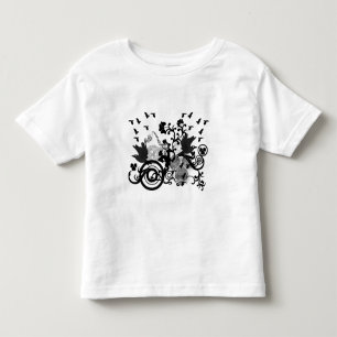 Black Irish Swirls and Leprechauns Toddler T-Shirt