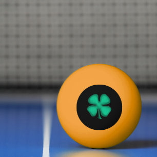 Black Irish yellow glow 1-star ping pong ball